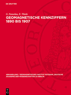cover image of Geomagnetische Kennziffern 1890 bis 1907
